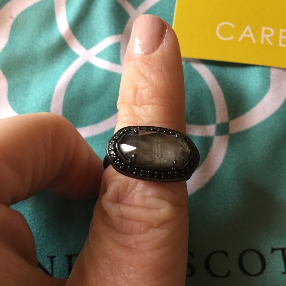 Kendra Scott Gunmetal Mirror Rock Ring